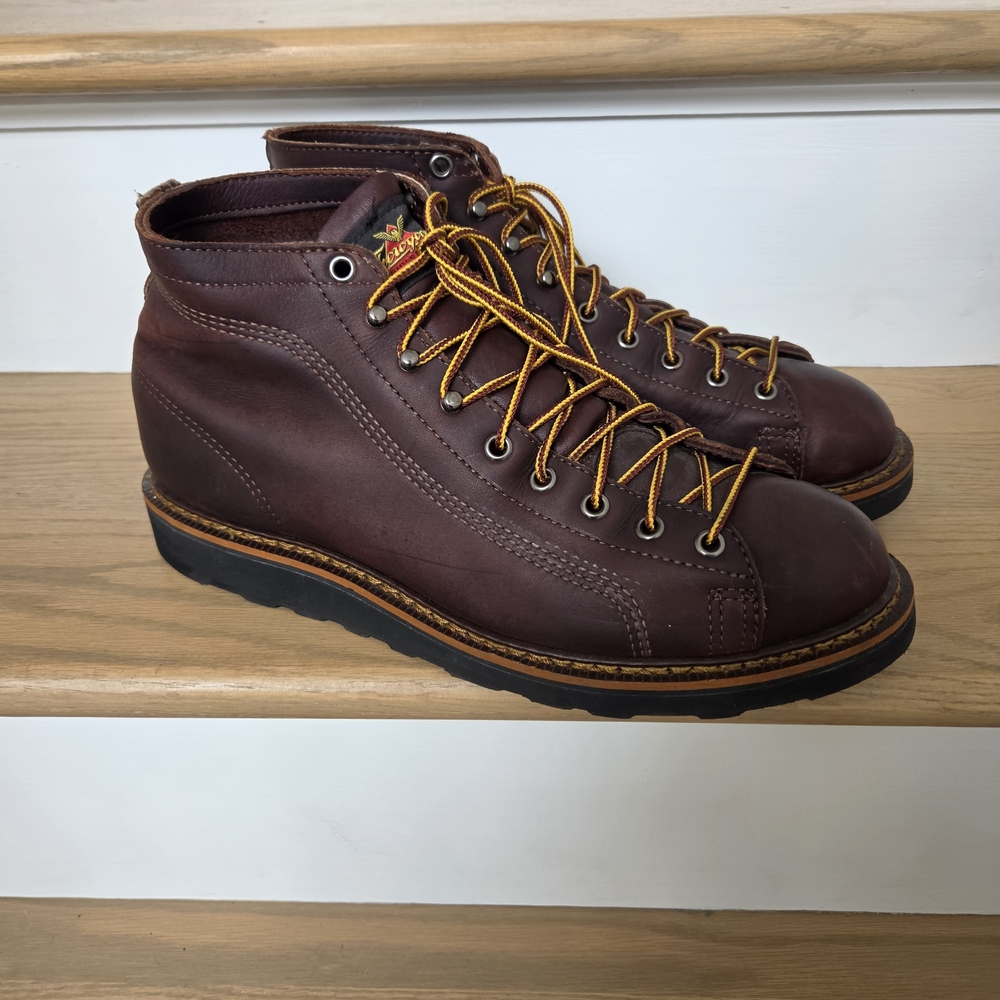 Men’s Dark Brown Leather Work Boot - Picture 5 of 8